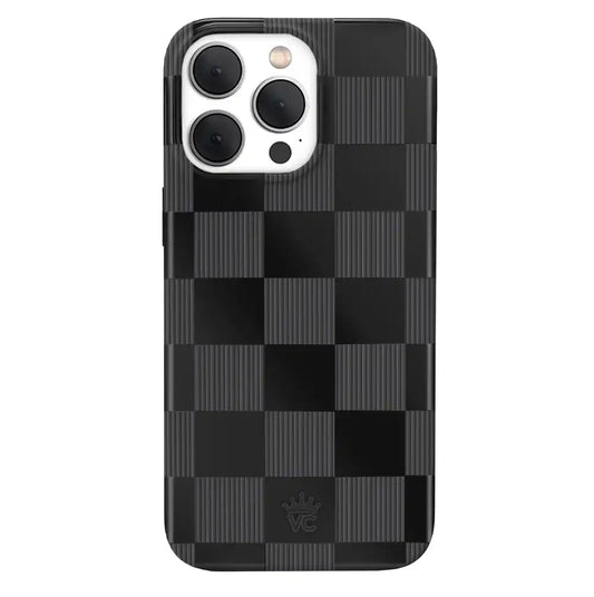 Noir Vibe Checkered iPhone Case