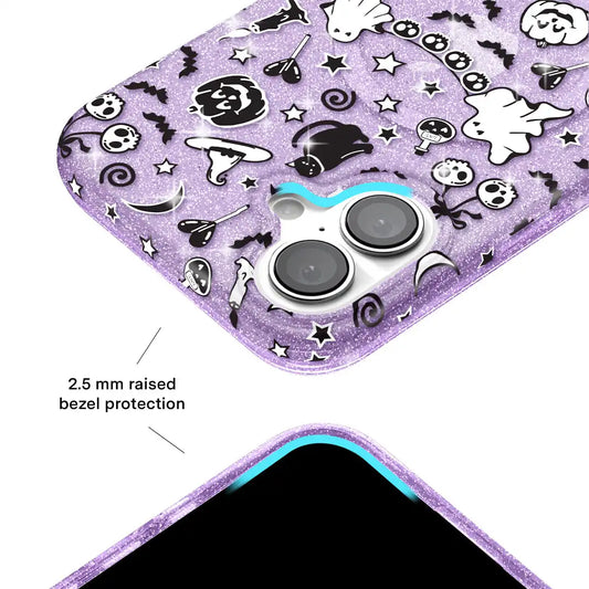 Witchy Lilac Glitter iPhone Case