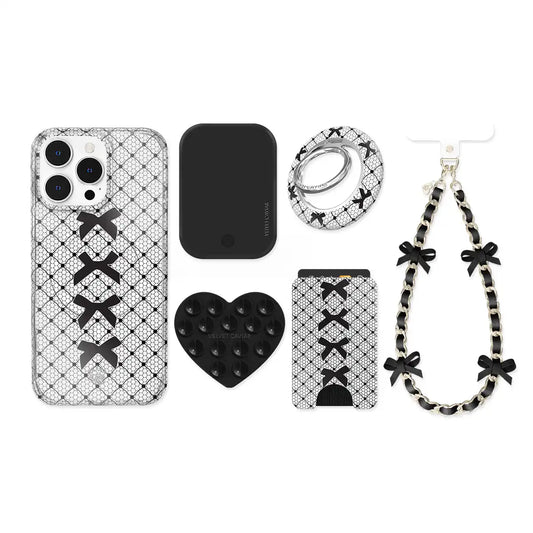 Lacy Black Bows iPhone Bundle Set