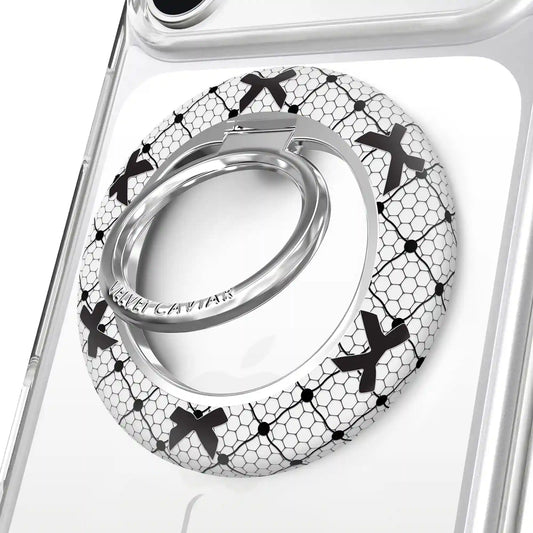 Lacy Black Bows MagSafe Grip Ring