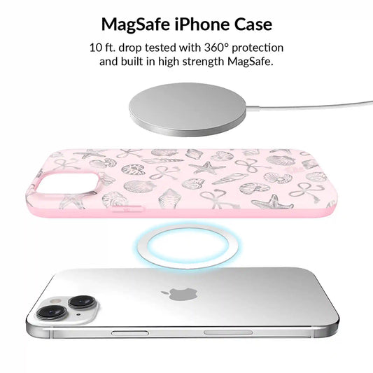 Pink Coastal Seashells iPhone Bundle Set