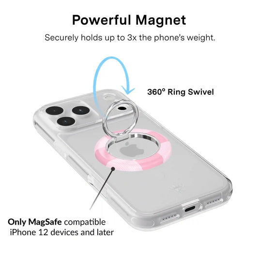Pink Vibe Checkered MagSafe Grip Ring