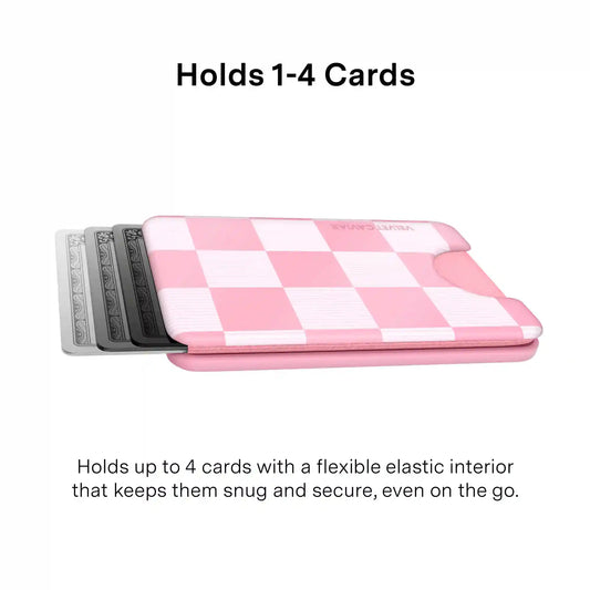 Pink Vibe Checkered Magsafe Wallet