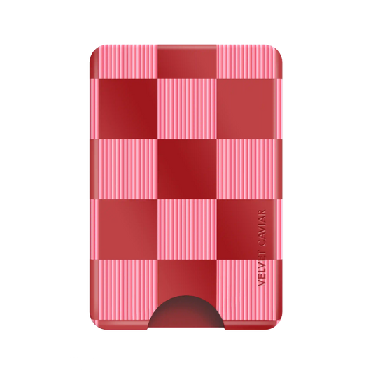 Rose Vibe Checkered Magsafe Wallet