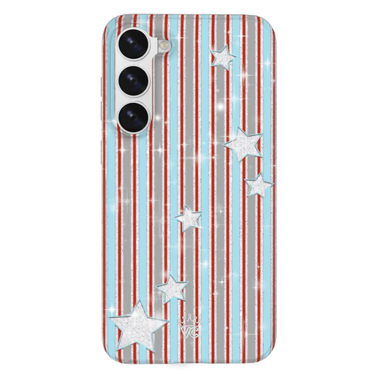 Stars & Stripes Glitter Samsung Case