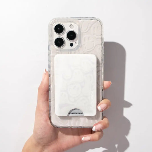 Clear Frosted Smiley MagSafe Wallet