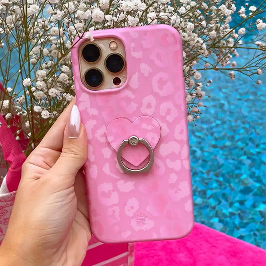 Hot Pink Leopard Phone Ring