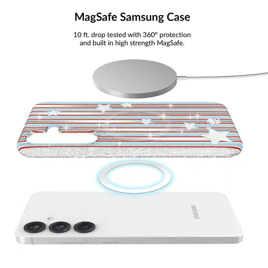 Stars & Stripes Glitter Samsung Bundle Set
