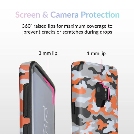 Orange Camo Samsung Galaxy Case