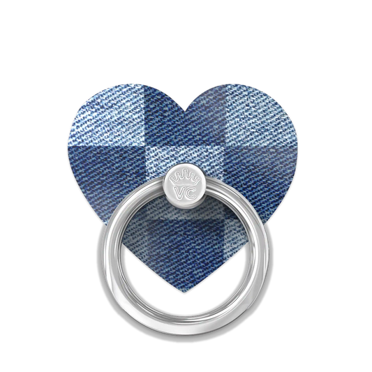 Denim Vibe Checkered Phone Ring